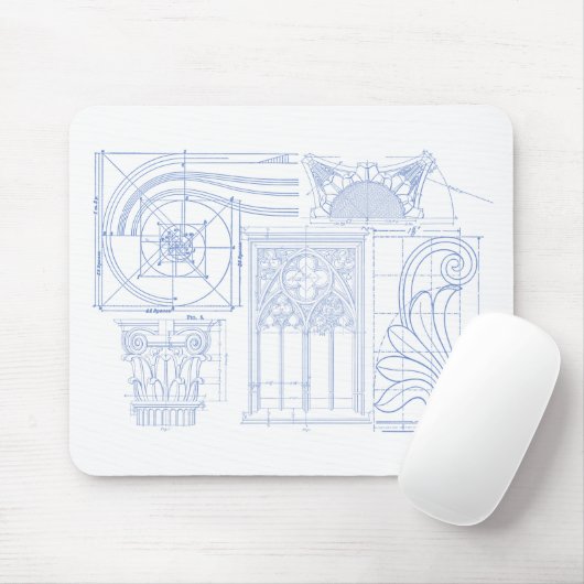 Architekturpläne Mousepad (Mit Mouse)