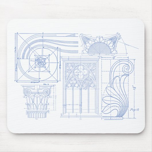 Architekturpläne Mousepad (Vorne)