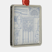 Architekturpläne Silbernes Ornament (Rechts)