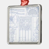 Architekturpläne Silbernes Ornament (Links)