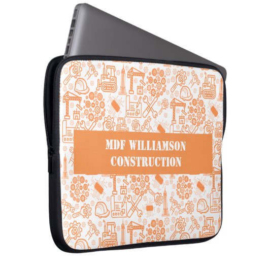 Architekturplaningenieur in weiß und braun laptopschutzhülle (Vorne Rechts)