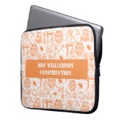 Architekturplaningenieur in weiß und braun laptopschutzhülle (Vorderseite Links)