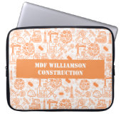 Architekturplaningenieur in weiß und braun laptopschutzhülle (Vorderseite)