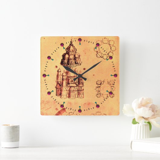 ARCHITEKTURPROJEKT RENAISSANCE, ARCHITEKT QUADRATISCHE WANDUHR (Zuhause)