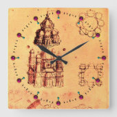 ARCHITEKTURPROJEKT RENAISSANCE, ARCHITEKT QUADRATISCHE WANDUHR (Vorderseite)