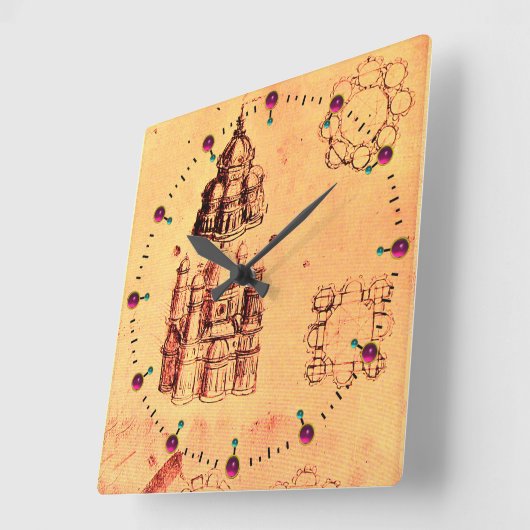 ARCHITEKTURPROJEKT RENAISSANCE, ARCHITEKT QUADRATISCHE WANDUHR (Winkel)