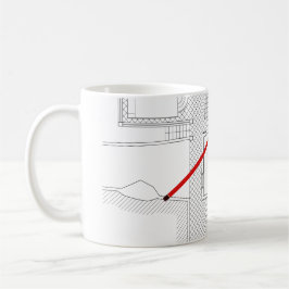 Architekturprojekt, zeichnend, Architekten Kaffeetasse