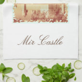 Architekturskizze Weißrussland Mir Geschirrtuch (Gefaltet)