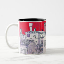 Architekturskizze Zweifarbige Tasse