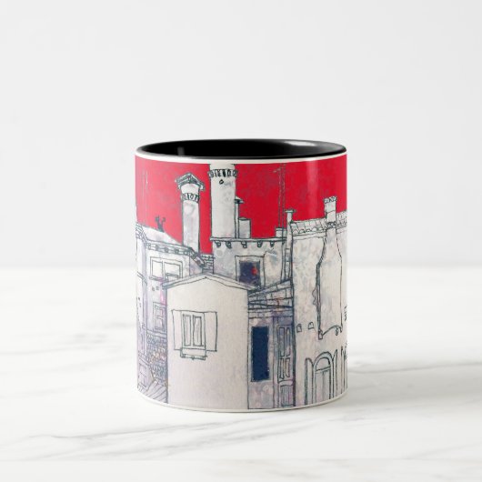 Architekturskizze Zweifarbige Tasse (Mittel)