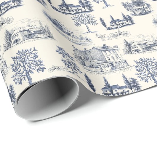 Architekturstadt Geschenkpapier (Rolleneckpunkt)