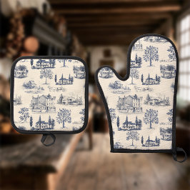 Architekturstadt Ofenhandschuh & Topflappen-Set