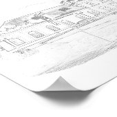 Architekturstation Weißrussland Porechye Parecca Poster (Ecke)