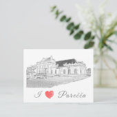 Architekturstation Weißrussland Porechye Parecca Postkarte (Stehend Vorderseite)