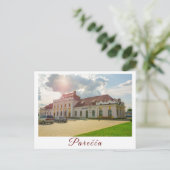 Architekturstation Weißrussland Porechye Parecca Postkarte (Stehend Vorderseite)