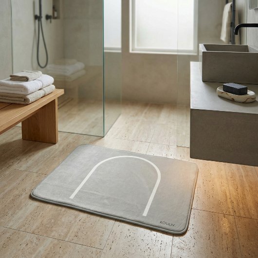 Architekturstein Grau Arch Japandi-Stil Modern Badematte