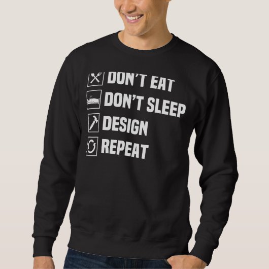 Architekturstudentin isst nicht schlafend Wiederho Sweatshirt (Vorderseite)