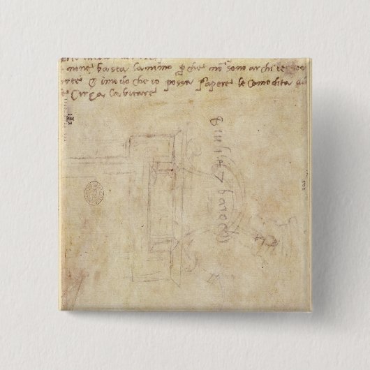 Architekturstudie mit Anmerkungen Button (Vorderseite)