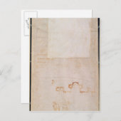 Architekturstudie mit Anmerkungen Postkarte (Vorne/Hinten)