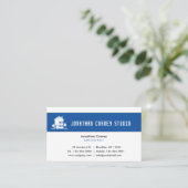 Architekturstudio | Blau Visitenkarte (Stehend Vorderseite)