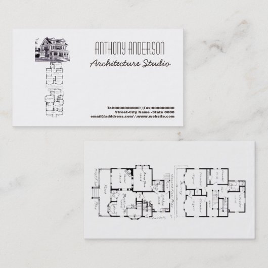 Architekturstudio Visitenkarte (Vorne/Hinten)
