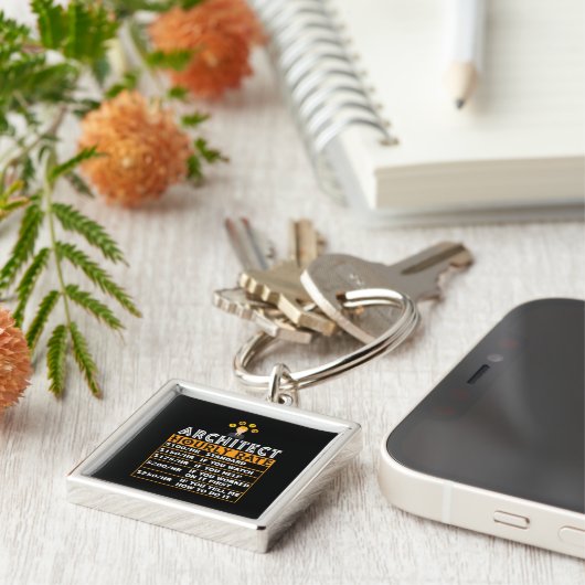 Architekturstundenrente — Funny Job Matching Archi Schlüsselanhänger (Seite)