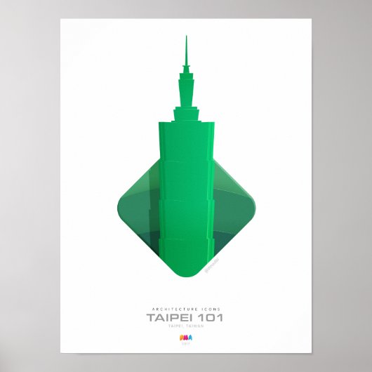 Architektursymbole - Taipei 101 Poster (Vorne)