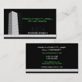 Architekturtechnik-Schwarz-Visitenkarten Visitenkarte (Vorne/Hinten)