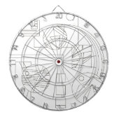 Architekturträume Zwei-Moderne Bauhaus Geometrisch Dartscheibe (vorne)