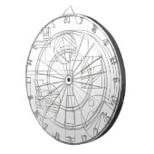 Architekturträume Zwei-Moderne Bauhaus Geometrisch Dartscheibe (Vorderseite rechts)