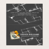 Architekturwerkzeuge | Blueprints | Generalunterne Visitenkarten (Außenseite Aufgefaltet)