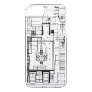 Architekturwireframe Grundriss Case-Mate iPhone Hülle