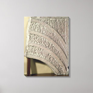 Architrave von einem Zugang, roter Sandstein, Leinwanddruck