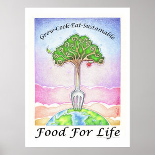 " ARCHIVALISCHER DRUCK 18X24 - WACHSEN Sie, KOCHEN Poster