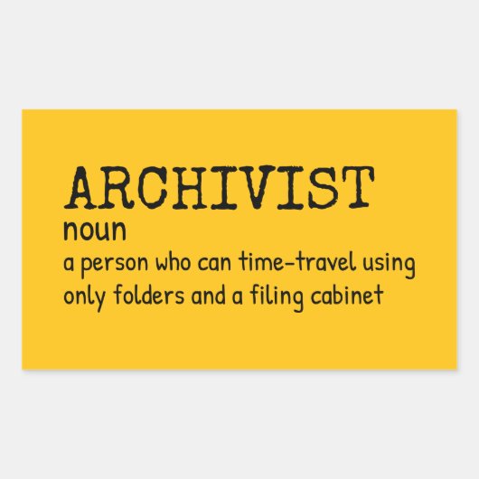 Archivar Funny Definition Sticker (Vorderseite)