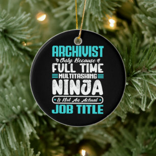 Archivar Funny Job Beruf Karrierearchivisten Keramik Ornament