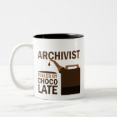 Archivar-Geschenk (lustig) Zweifarbige Tasse (Links)