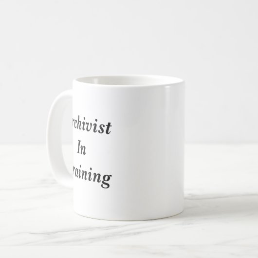 Archivar in der Trainings-Tasse Kaffeetasse (Vorderseite Links)