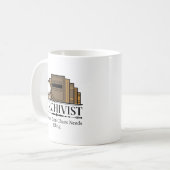 Archivar Personalisiert mit editierbarem Zitat Kaffeetasse (Vorderseite Links)