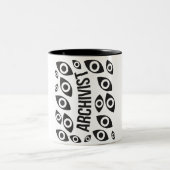 Archivauge des leeren Musters Zweifarbige Tasse (Mittel)