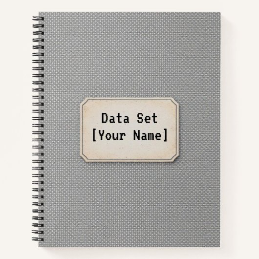 Archive Dot Matrix | Datengetriebenes minimalistis Notizblock (Vorderseite)