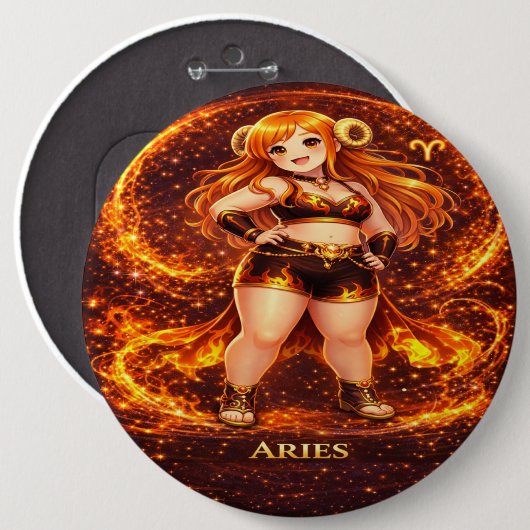 Archive Galaxy: Aries Phoenix Button (Vorne & Hinten)