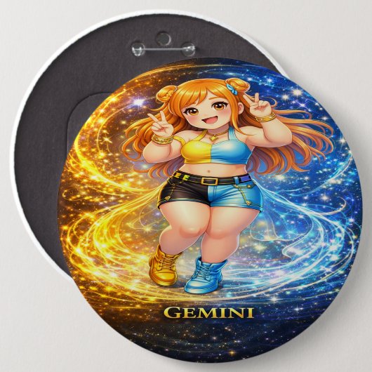 Archive Galaxy: Gemini Vocal Twins Button (Vorne & Hinten)