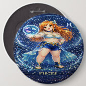 Archivgalaxie: Fische Traumweberin Button (Vorne & Hinten)