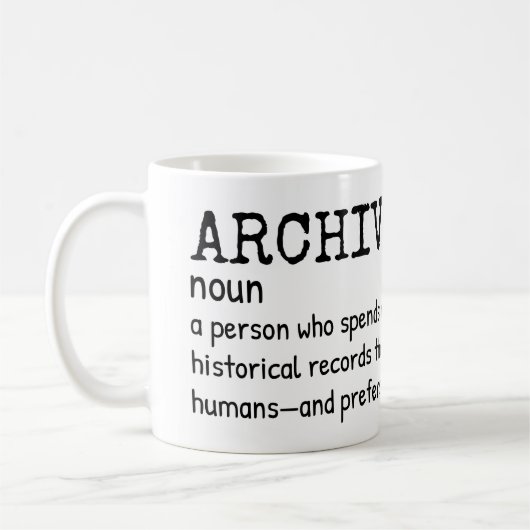 Archivgift Tasse - Funny Definition Design (Links)