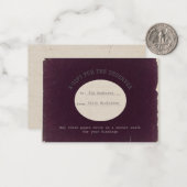 Archivist Burgundy Graduation Gift Insert Card Mitteilungskarte (Vorderseite/Rückseite Beispiel)