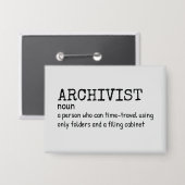 Archivist - Geschenk für die Hexendefinition Button (Vorderseite/Rückseite)