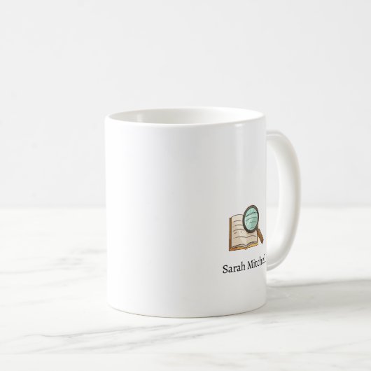Archivist Personalized with Editable Quote Kaffeetasse (VorderseiteRechts)