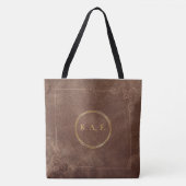 Archivist’s Vault Leather Texture Aesthetic Tote Tasche (Vorderseite)
