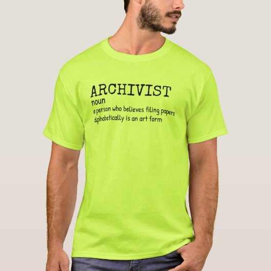 Archivist Spaß Definition Shirt von Männern (Vorderseite)